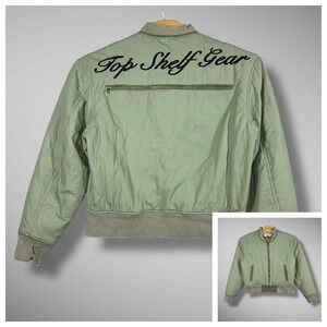 Vale Forever Jacket‎ Adult XL Authentic Green Ripstop Distressed Quilted RARE